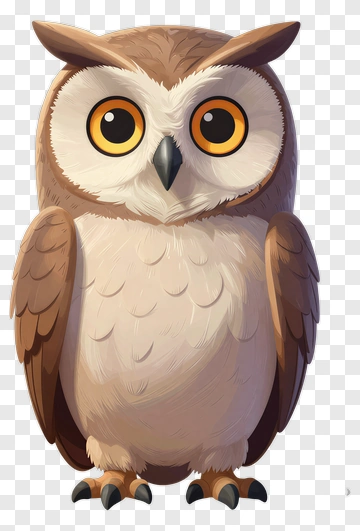 Cute Cartoon Owl PNG