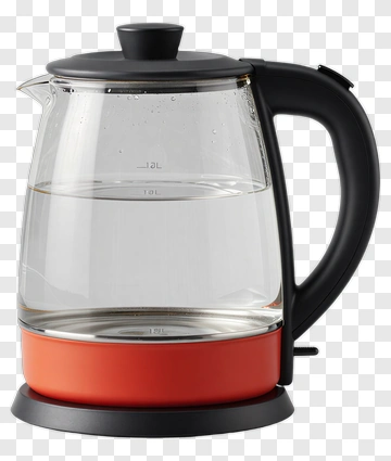 Modern Electric Kettle With Glass Body PNG