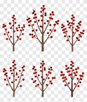 Berry Tree Decorations PNG