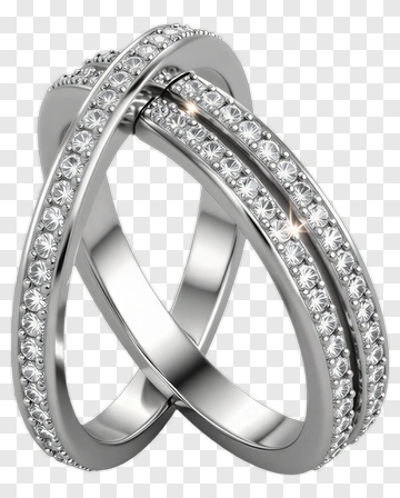 Interlocking Diamond Ring PNG