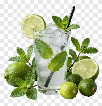 Refreshing Lime Mint Cocktail PNG