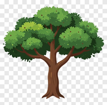 Tree With Green Leaves And Brown Trunk PNG