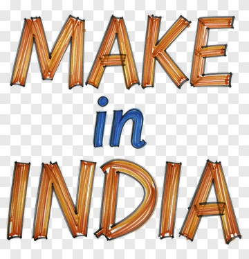 Make In India Text Art PNG