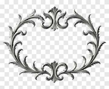 Silver Ornamental Frame PNG