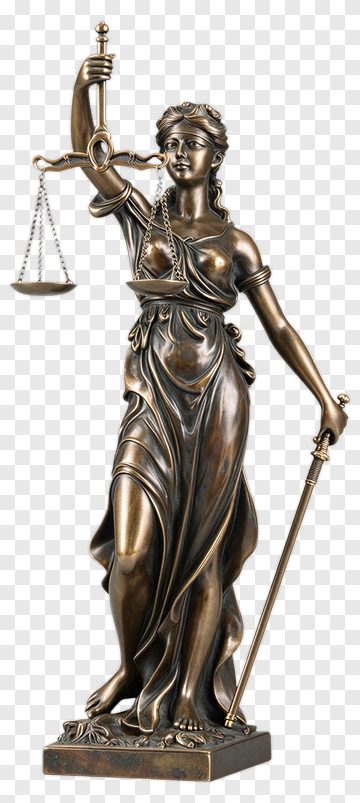 Statue Of Justice Holding Scales And Sword PNG
