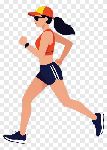 Woman Running In Sportswear PNG