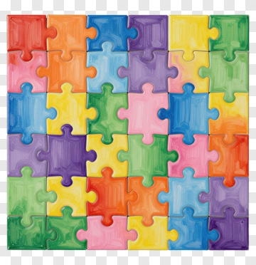 Colorful Puzzle Piece Artwork PNG