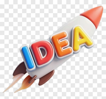 Rocket With Idea PNG