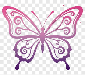Pink And Purple Butterfly PNG