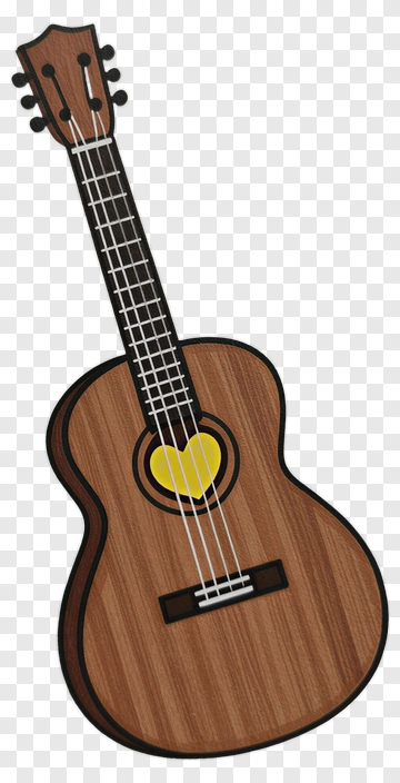 Hand-drawn Ukulele With Heart Soundhole PNG