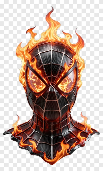 Spider-Man In Flames PNG