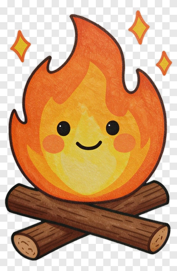 Friendly Fire Character With Log PNG