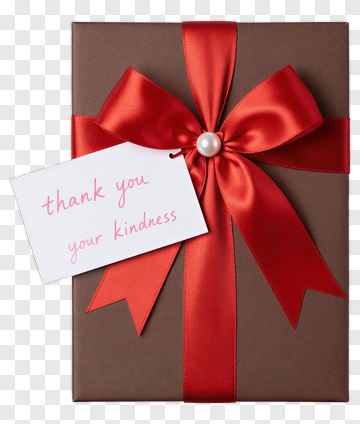 Gift Box With Red Ribbon And Pearl PNG