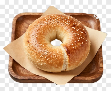 Golden Bagel With Sesame Seeds PNG