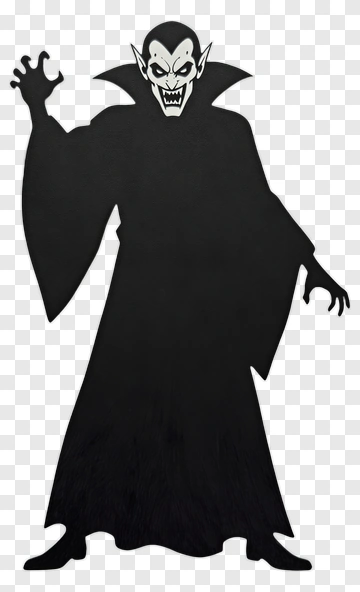Vampire In Black Cloak PNG