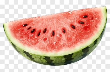 Watermelon Slice With Seeds PNG