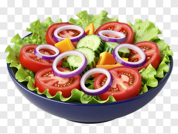Fresh Salad With Tomato Cucumber And Onion PNG