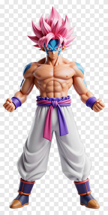 Super Saiyan God Goku Action Figure PNG