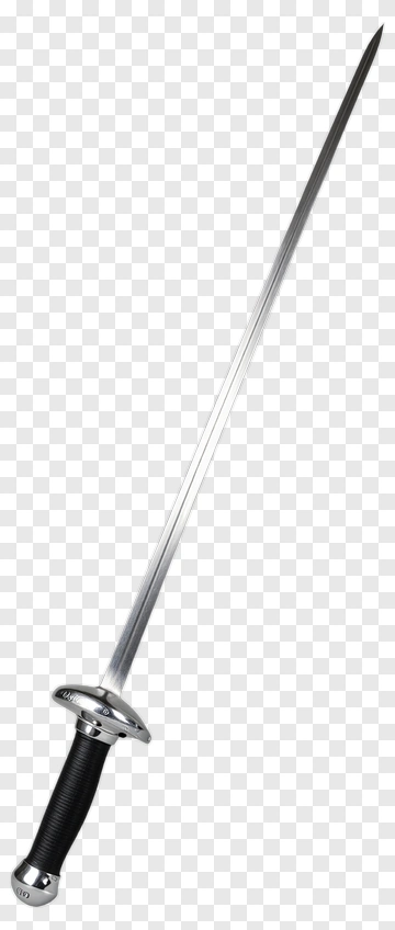 Sword With Black Grip And Silver Blade PNG