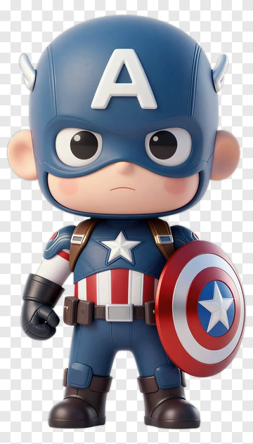 Captain America Toy Figure PNG