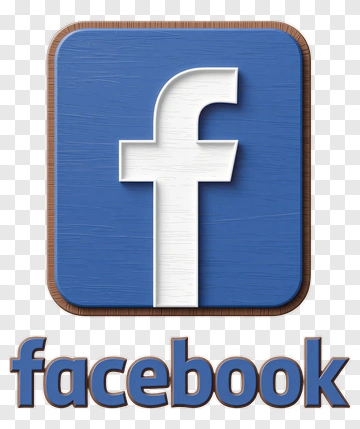 Facebook Logo With Wooden Frame PNG