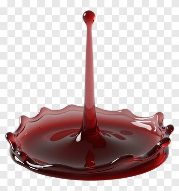Red Liquid Droplet PNG