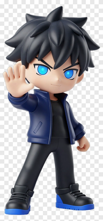 Anime Character Waving PNG