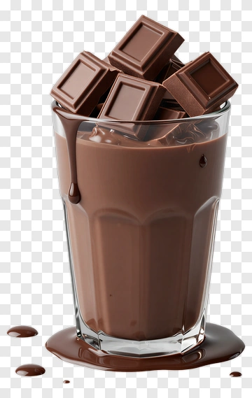 Chocolate Milk With Chocolate Bars PNG