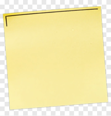 Yellow Sticky Note With Black Line PNG