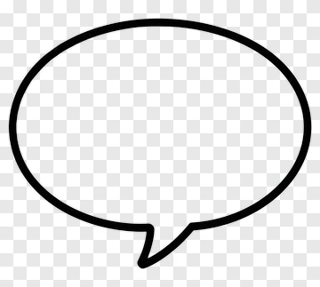 Black Speech Bubble Outline PNG