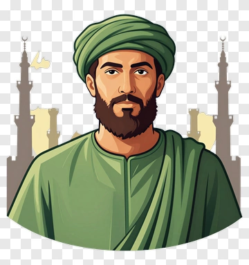 Man With Green Turban And Robe PNG