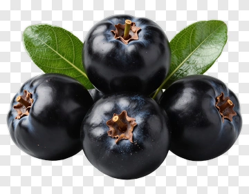 Fresh Blueberries With Green Leaves PNG