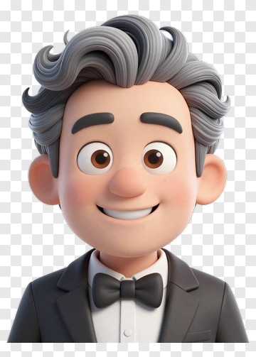 Cartoon Man In Formal Attire PNG