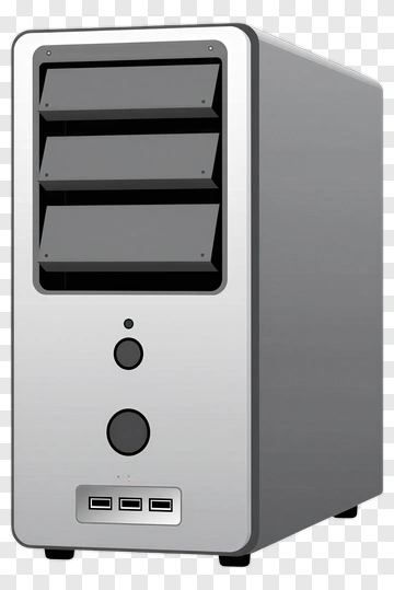 Silver Computer Case PNG