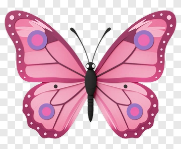 Pink Butterfly With Purple Eyes PNG