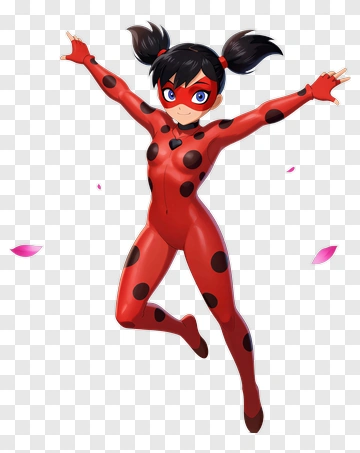 Ladybug In Red And Black Suit PNG