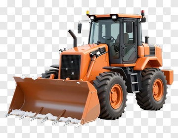 Orange Snowplow With Front Blade PNG