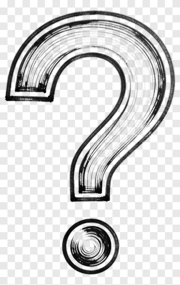 Hand Drawn Question Mark With Spiral PNG