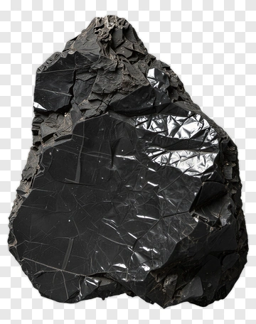 Black Stone Crystal Rock PNG