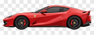 Ferrari Sports Car In Red PNG