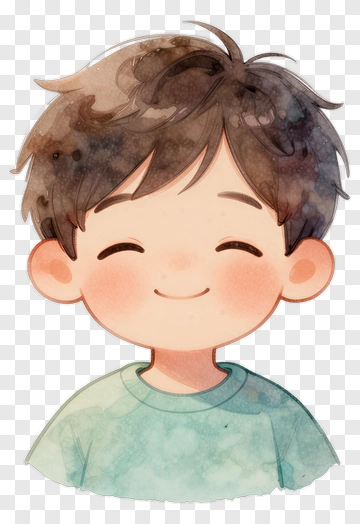 Watercolor Child Portrait PNG