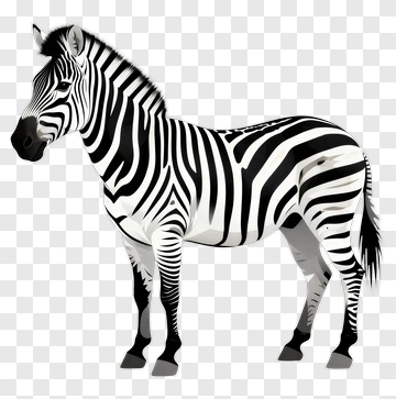 Zebra Standing In Profile PNG