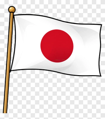 Japanese Flag On Flagpole PNG
