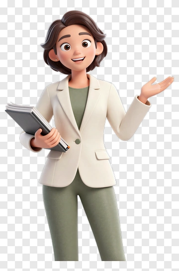 Professional Woman Teacher Gesturing PNG