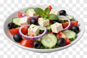 Greek Salad With Fresh Vegetables PNG