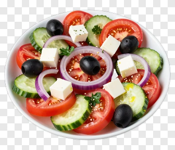 Fresh Vegetable Salad With Feta Cheese PNG
