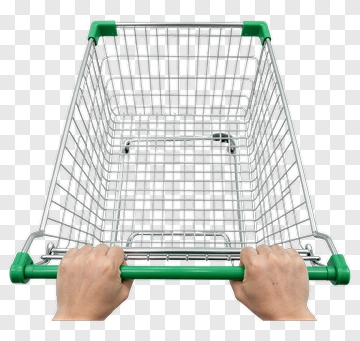 Shopping Cart With Hands PNG