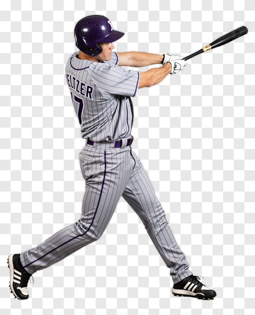 Baseball Player In Batting Stance PNG