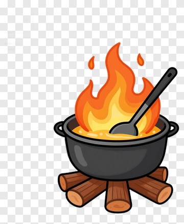 Campfire Pot With Soup PNG