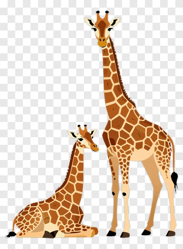 Giraffe And Baby Giraffe PNG